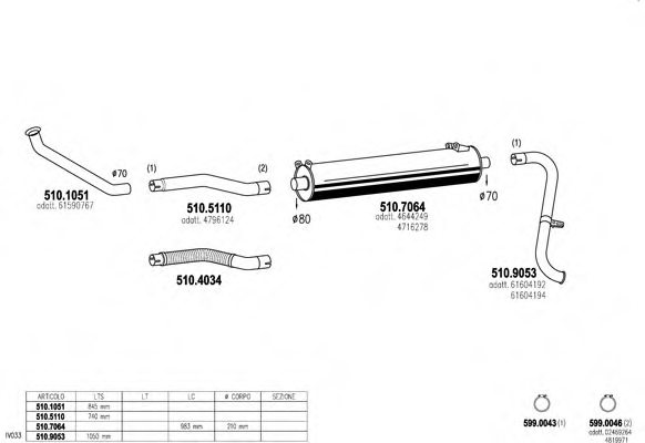 ASSO ARTTRUCK072 Exhaust System